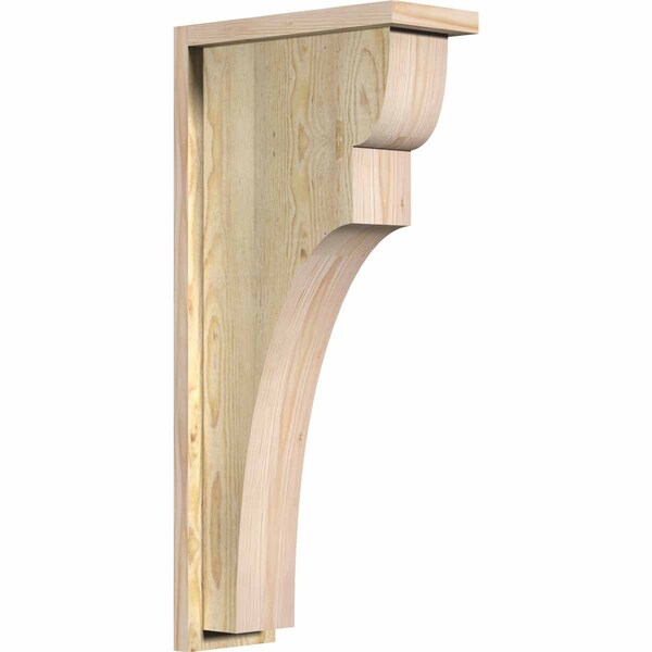 Ekena Millwork Yorktown Rough Sawn Corbel w/Backplate, Douglas Fir, 6"W x 14"D x 30"H COR06X14X30YOR01RDF - main